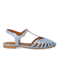 Flad sandal med smuk organisk frontdetalje
