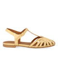 Flad sandal med smuk organisk frontdetalje