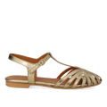 Flad sandal med smuk organisk frontdetalje
