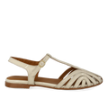 Flad sandal med smuk organisk frontdetalje