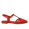 Flad sandal med smuk organisk frontdetalje