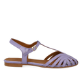 Flad sandal med smuk organisk frontdetalje