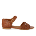 Håndflettet sandal med hulmønster detalje