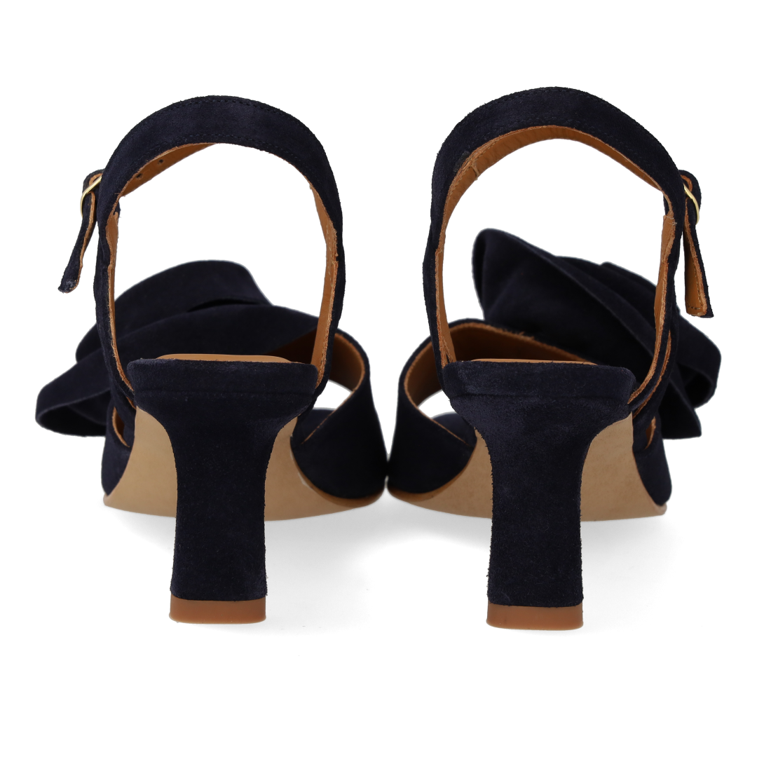 Højhælet Sandal med voluminøs rosedetalje