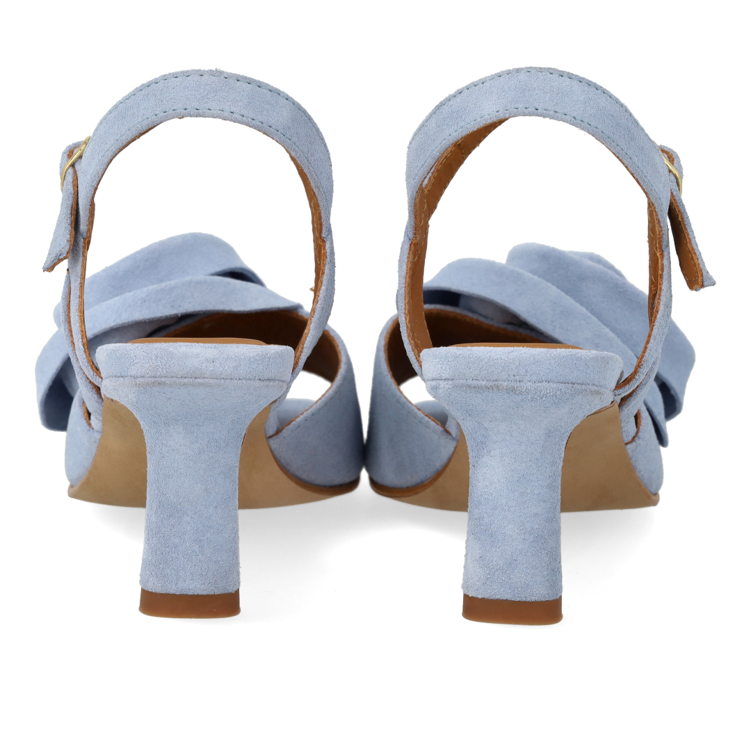 Højhælet Sandal med voluminøs rosedetalje