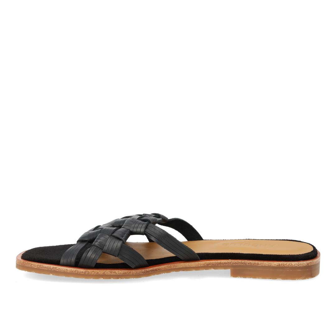 Slip-on sandal med fletdetalje