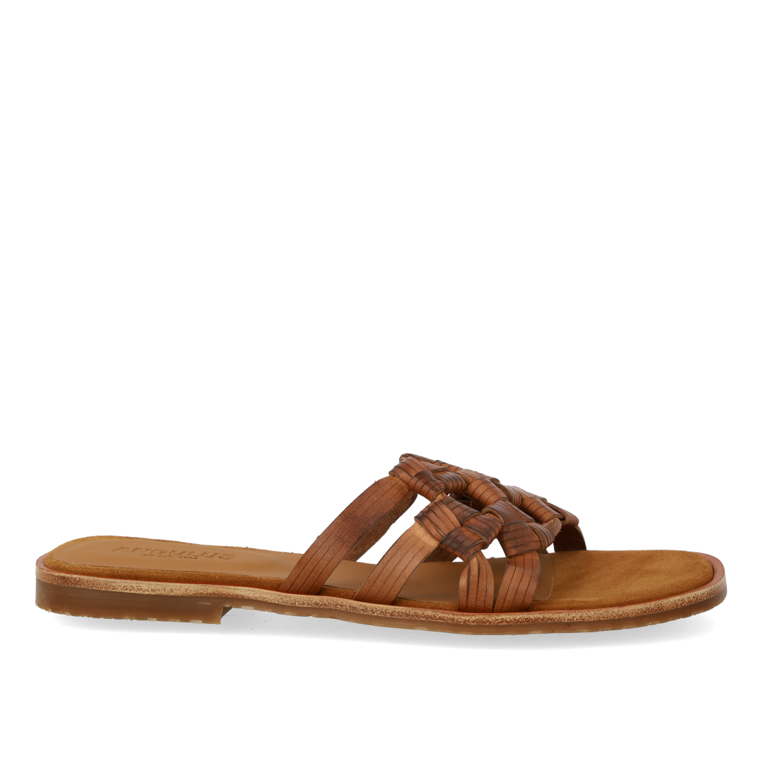 Slip-on sandal med fletdetalje