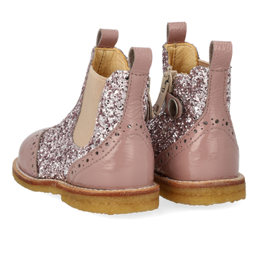Klassisk Chelsea støvle med funklende glitter
