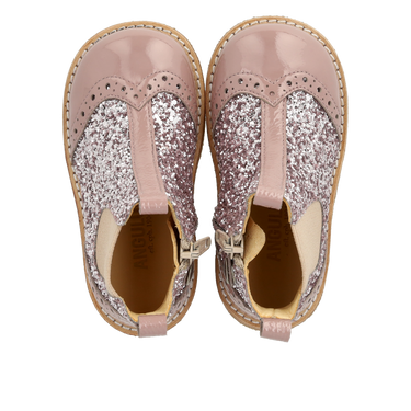 Klassisk Chelsea støvle med funklende glitter