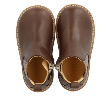 Klassisk chelseastøvle med elastik og lynlås