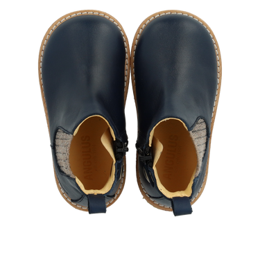 Klassisk chelseastøvle med elastik og lynlås