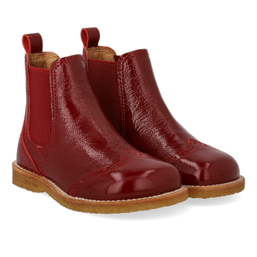 Chelsea støvle med dekorativt brogue hulmønster