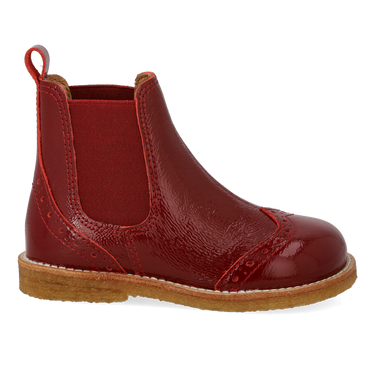 Chelsea støvle med dekorativt brogue hulmønster