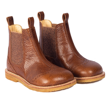 Chelsea Støvle med brogue hulmønster