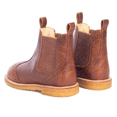 Chelsea Støvle med brogue hulmønster