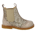 Chelsea støvle med glitter og brogues detaljer
