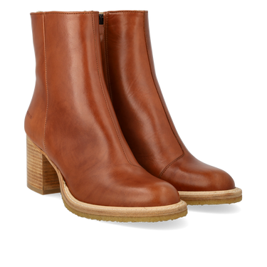 Støvlet på blokhæl med lynlås