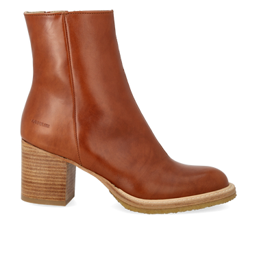 Støvlet på blokhæl med lynlås