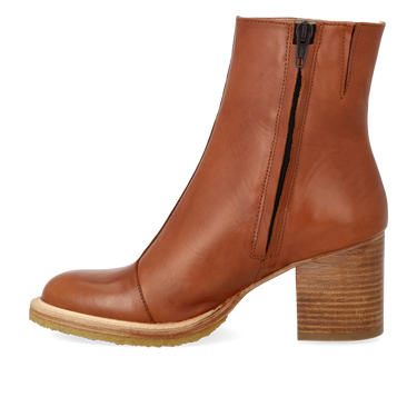 Støvlet på blokhæl med lynlås