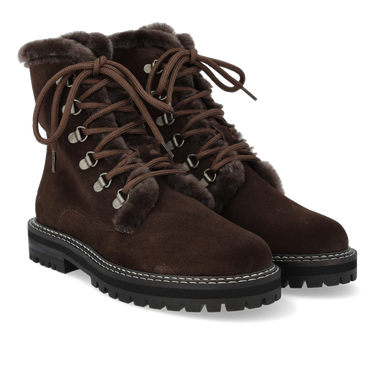 Chunky snørestøvle med blødt merino uldfoer