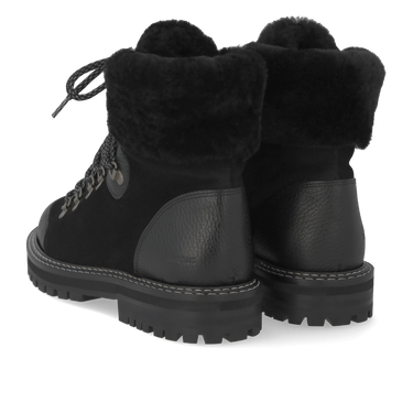Colourblock støvle med pelsdetaljer