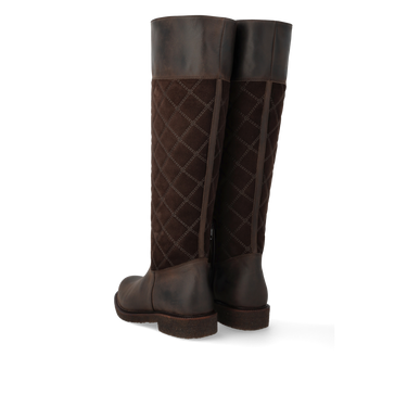 Langskaftet støvle med kvilt detalje