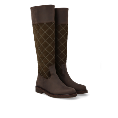 Langskaftet støvle med kvilt detalje