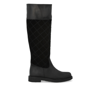 Langskaftet støvle med kvilt detalje