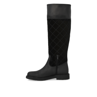 Langskaftet støvle med kvilt detalje