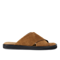 Slip-on kryds lædersandal