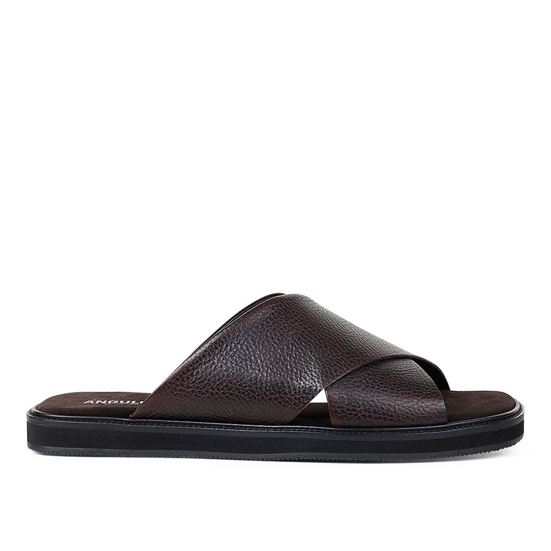 Slip-on kryds lædersandal