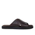 Slip-on kryds lædersandal